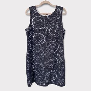Worthington Black Retro Tunic Fully Lined Sleeveless Holliday Midi Black Dress